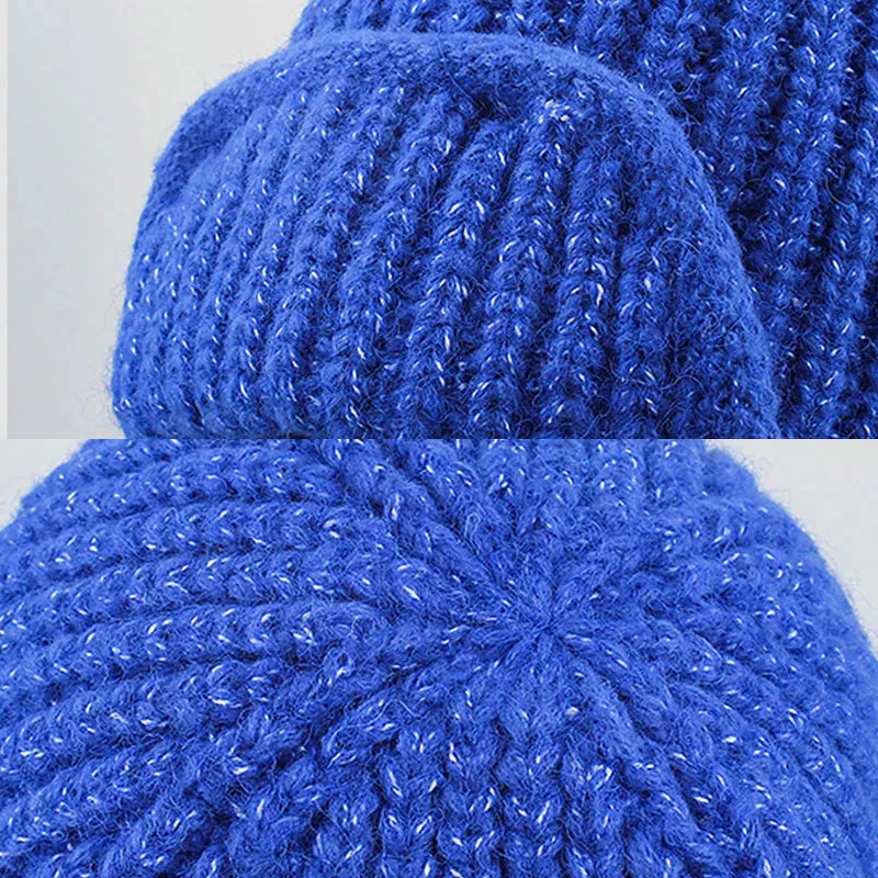 RICYGVM Japanese Ear Protection Knit Hat Winter Warm Cold Proof Flying Cap Solid Color Woolen Crochet Bonnet Korean Women Beanie