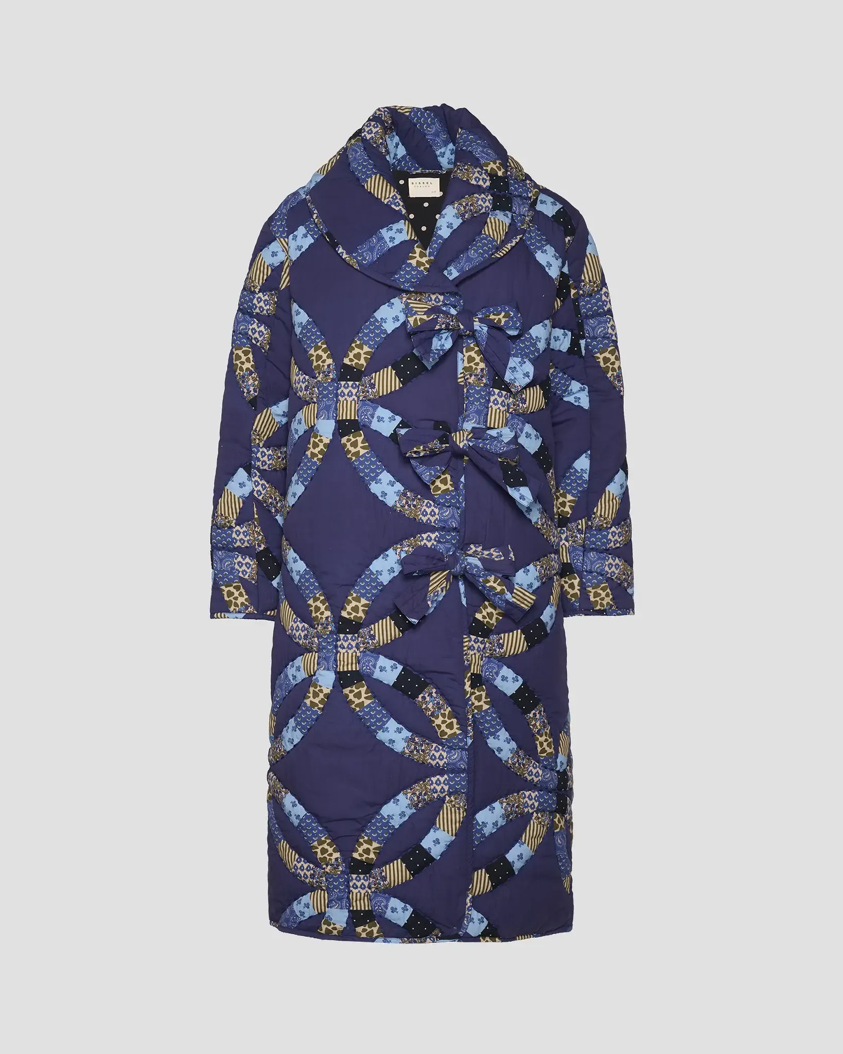 SADE LONG COAT IN BLUE CIRCLES