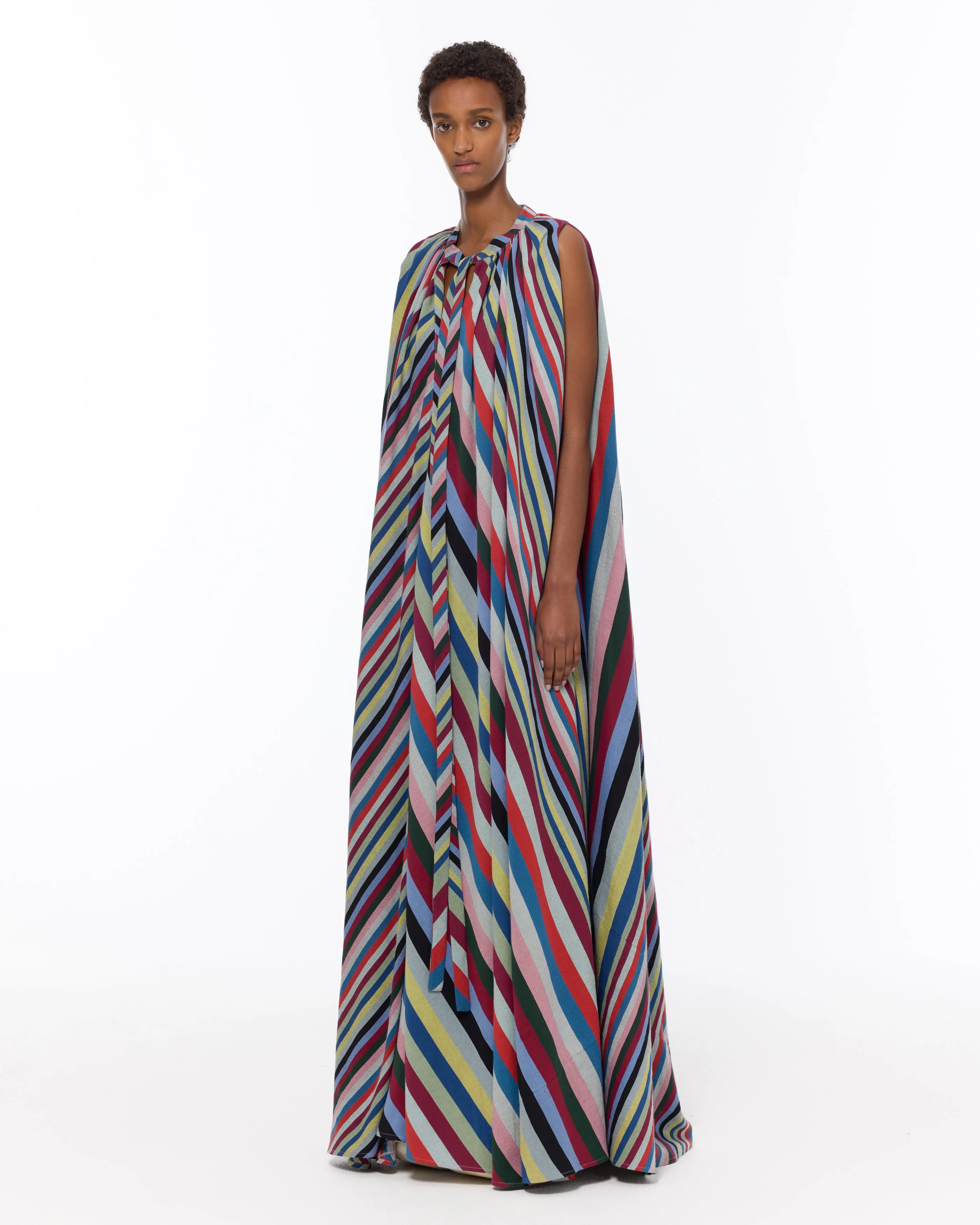 The Cape Dress : Multicolor Stripe