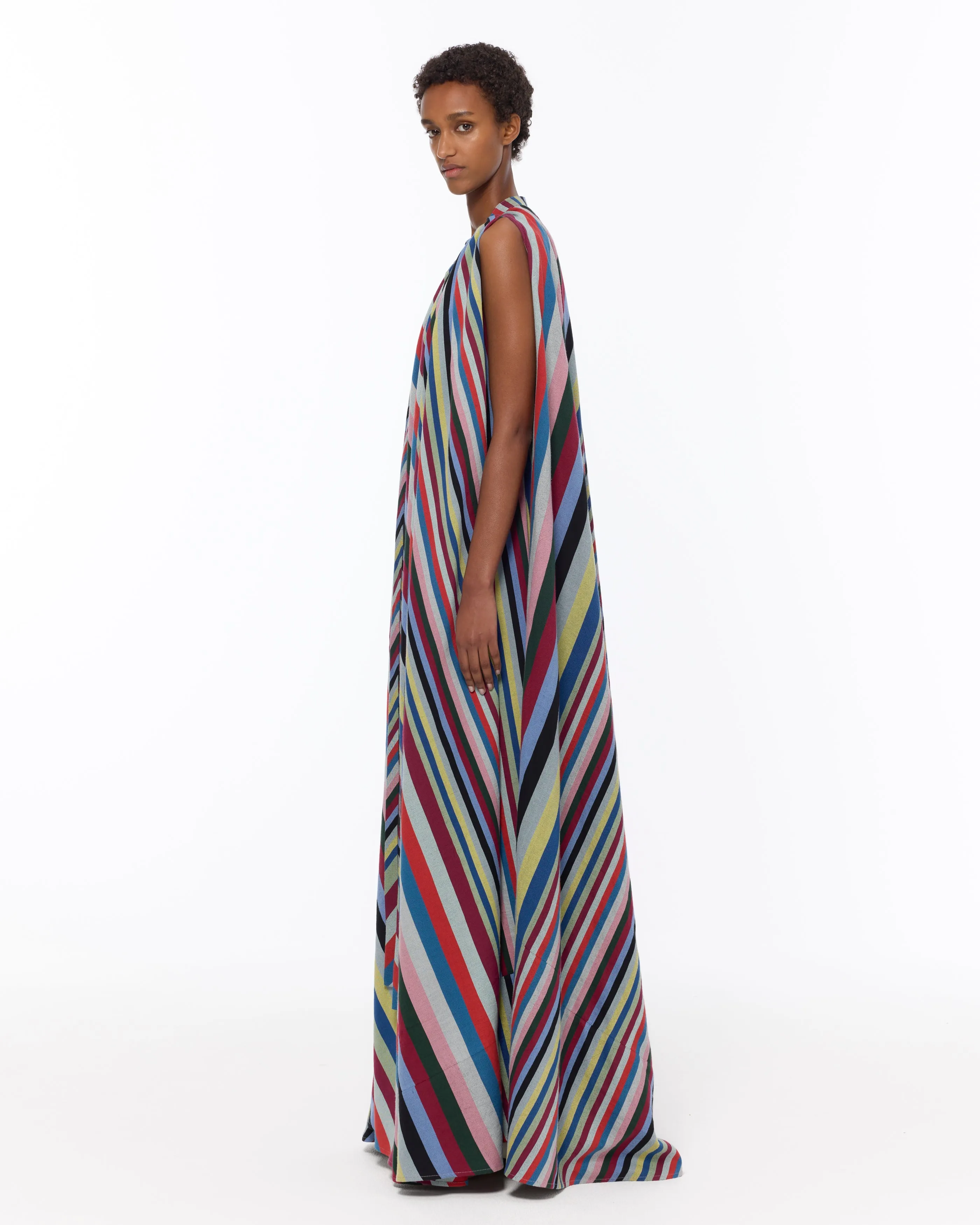 The Cape Dress : Multicolor Stripe