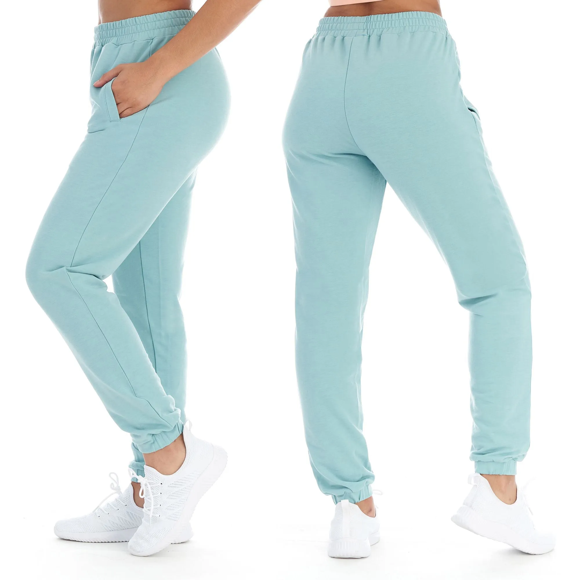 Women's Athleisure French Terry Fleece Jogger Sweatpants